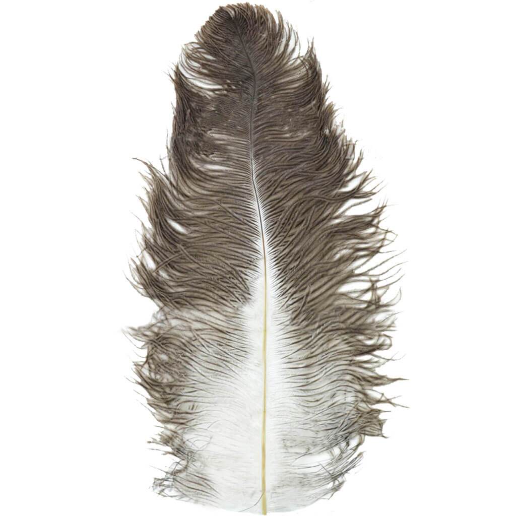 Natural Ostrich Feather Drab 16-18in