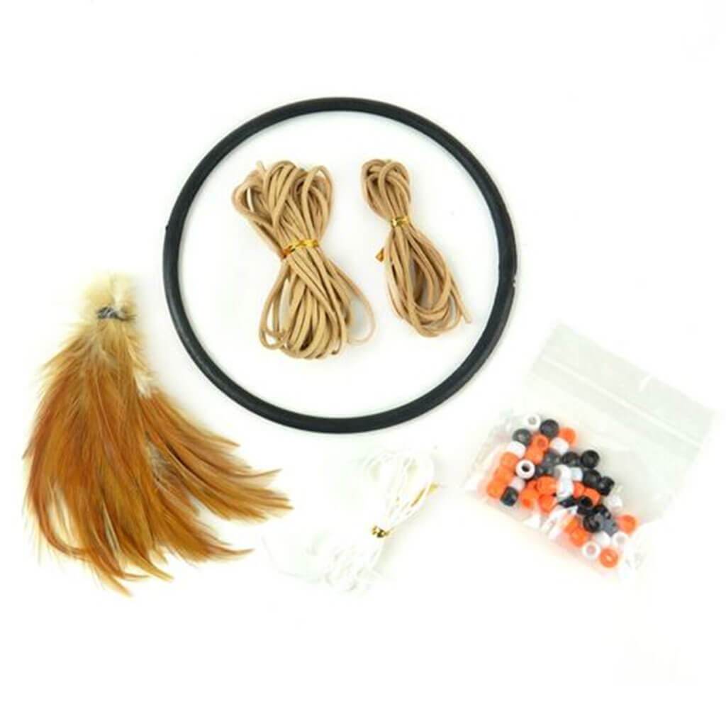 Natural Hackle Dream Catcher Diy Kit, 1Kit