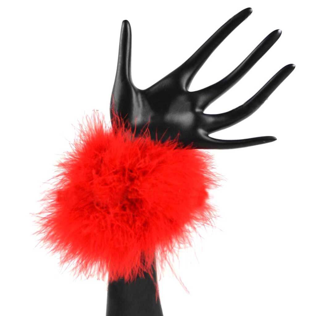 Feather Marabou Elastic Cuffs 9.8in