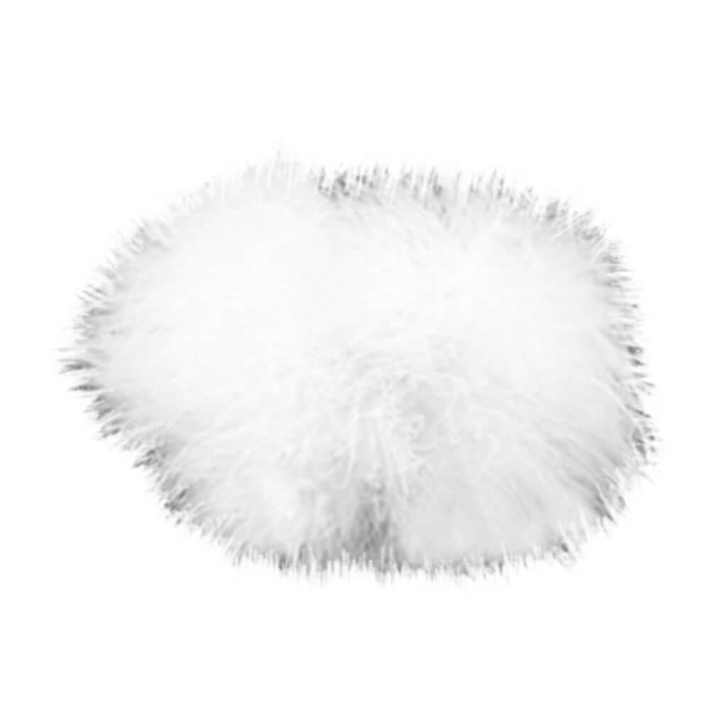 Feather Marabou Elastic Cuffs 4Gm White1 Pair 9.8in