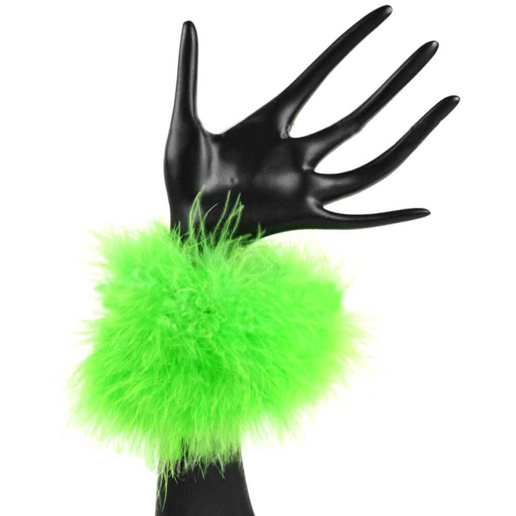 Feather Marabou Elastic Cuffs 9.8in