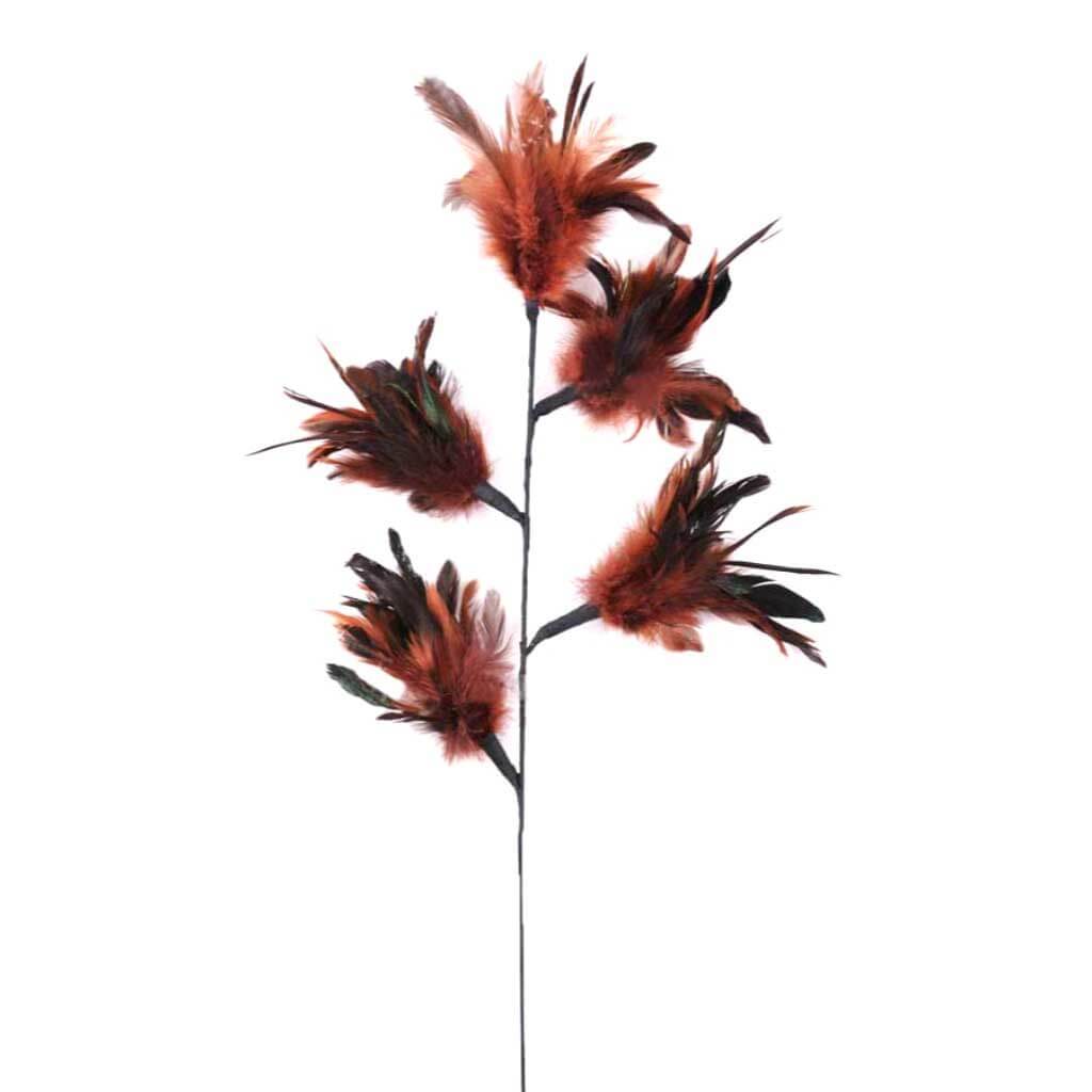 Decorative Feather Floral Stem 32in