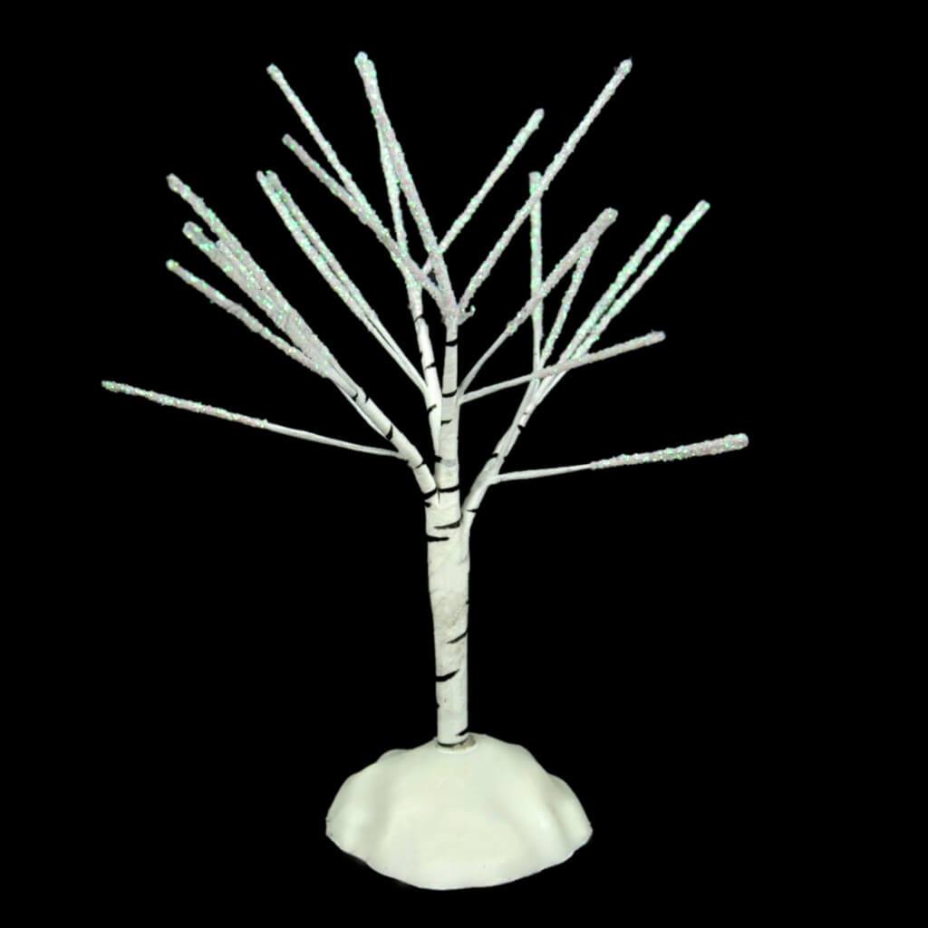 Tree White Glitter 4in