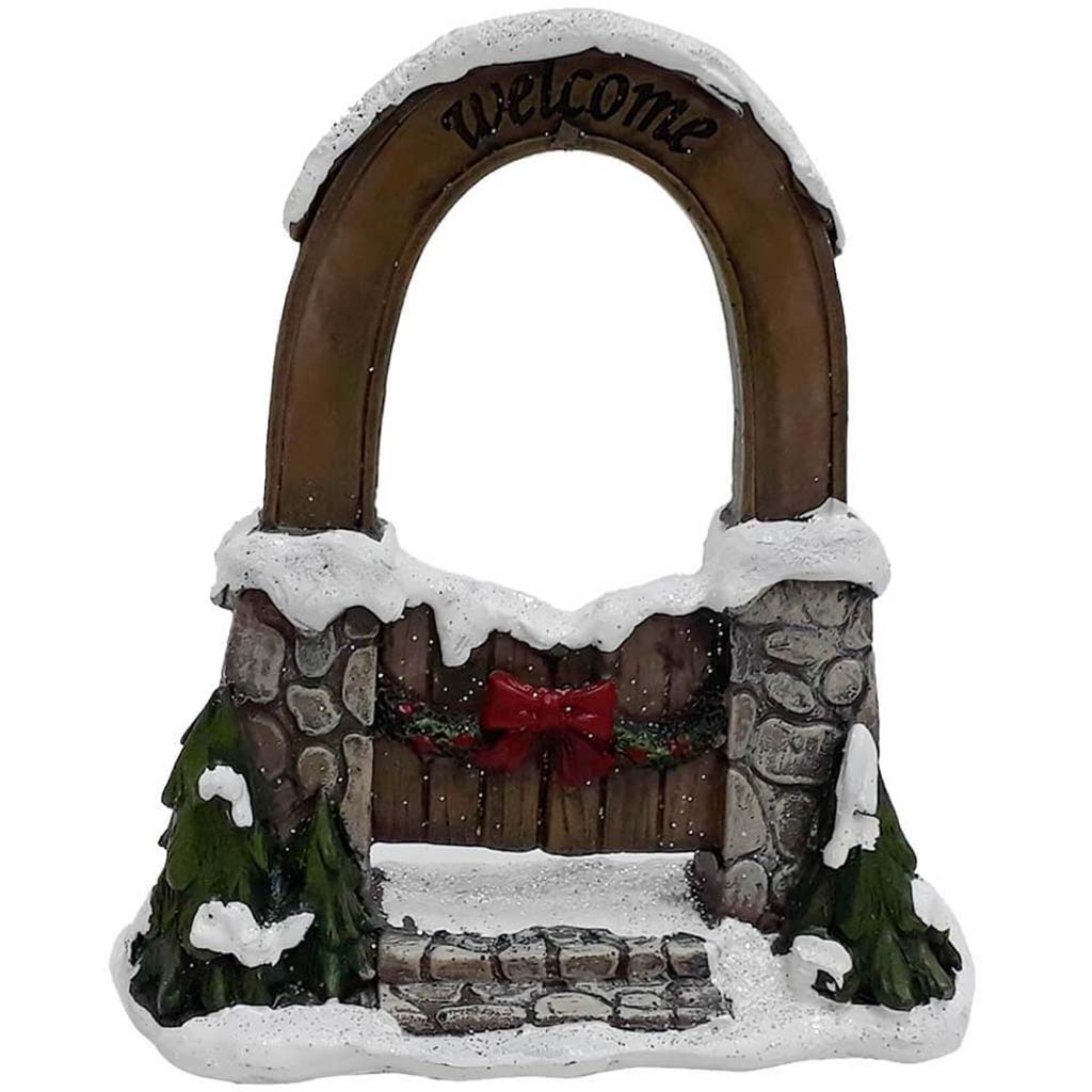 CHRISTMAS RESIN "WELCOME" ARCH 5" 