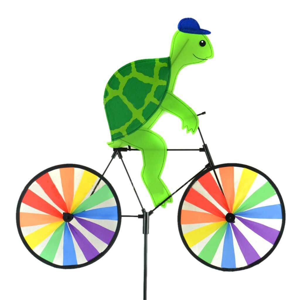 Riding Bike Garden Flag Green Turtle 44in