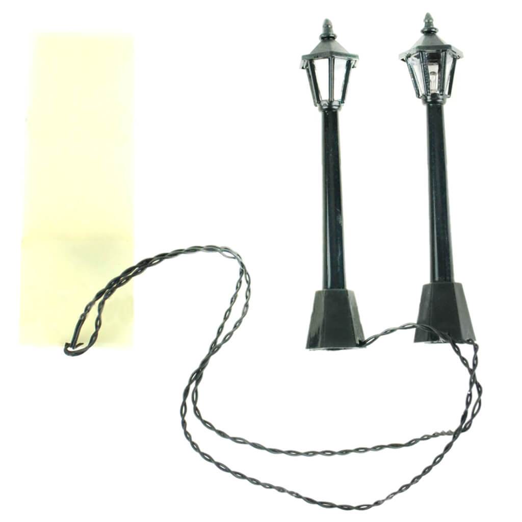 LED Black Street Lamp with Cord 3.5in 2pc