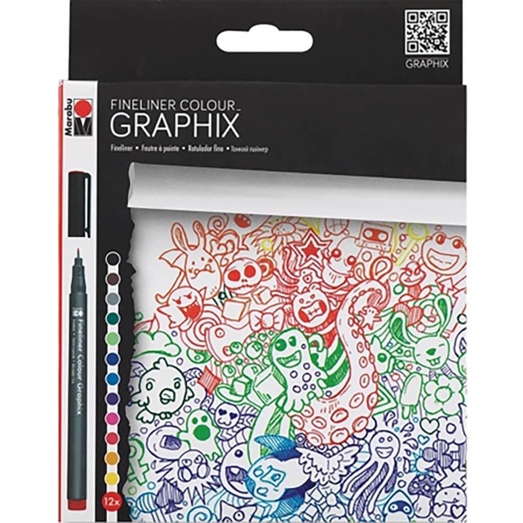 Graphix Fineliner Graphix Pen Doodle Set/12