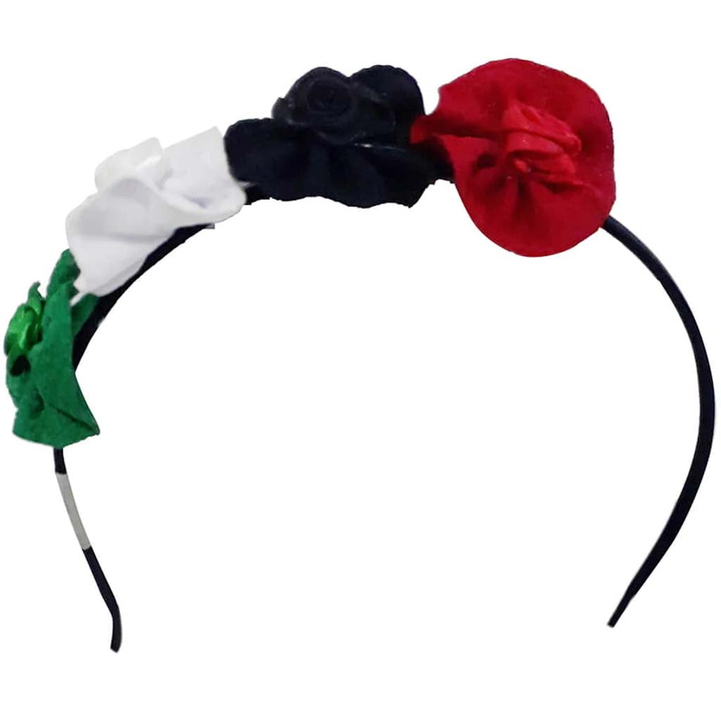 U.A.E Headband Black with Flowers 