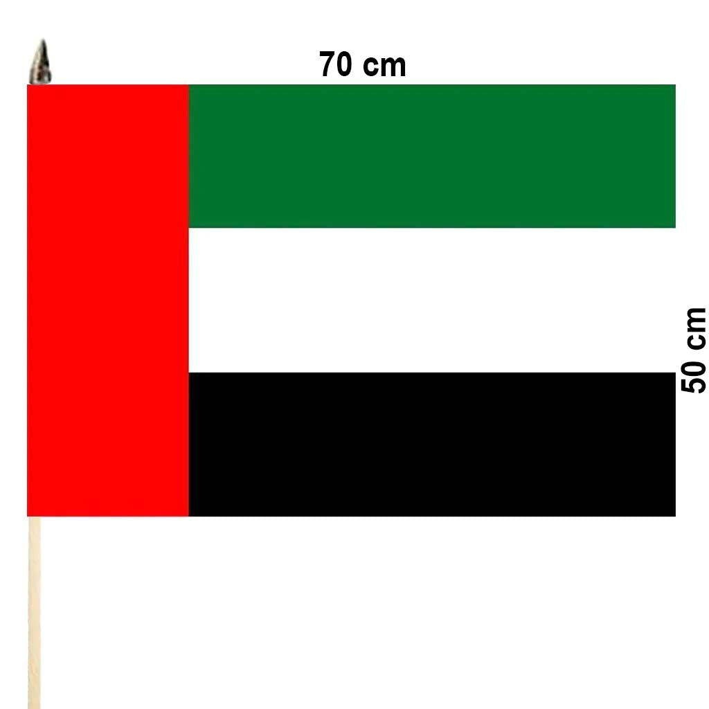 UAE Flag with Wooden Stick 50 x 70cm