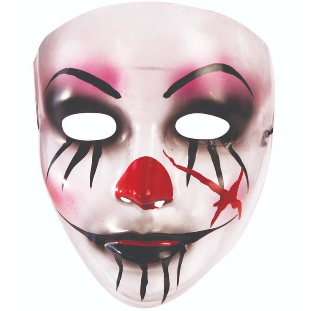 Transparent Creepy Clown Mask