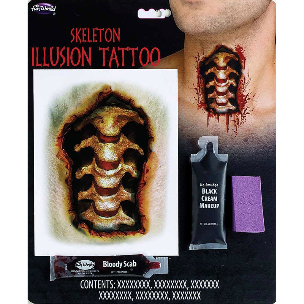 Skeleton Illusion Tattoo