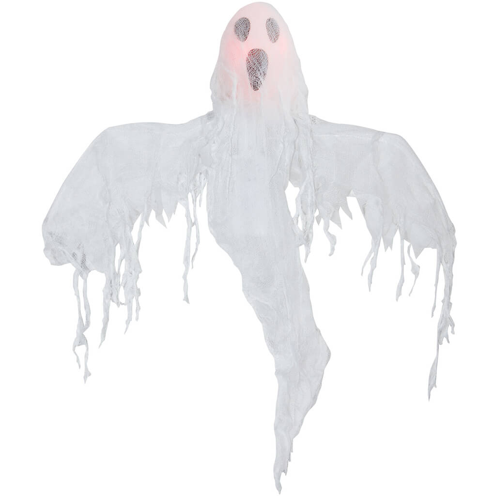 Animated Light Up White Ghost Moving Arms