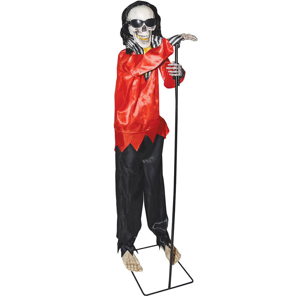 Singing Dancing Superfreak Music Stand Animated Skeleton