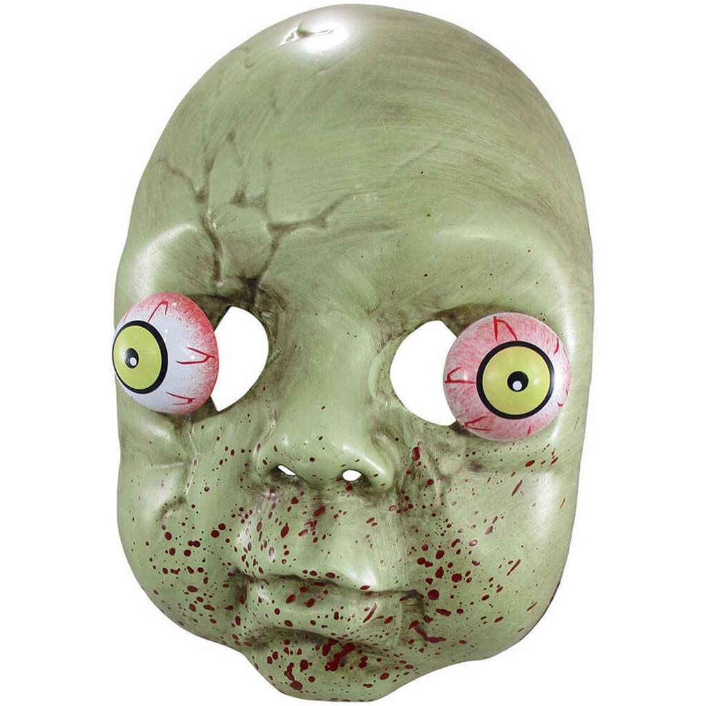 Zombie Baby Doll Bulging Eyes Bloody Mask