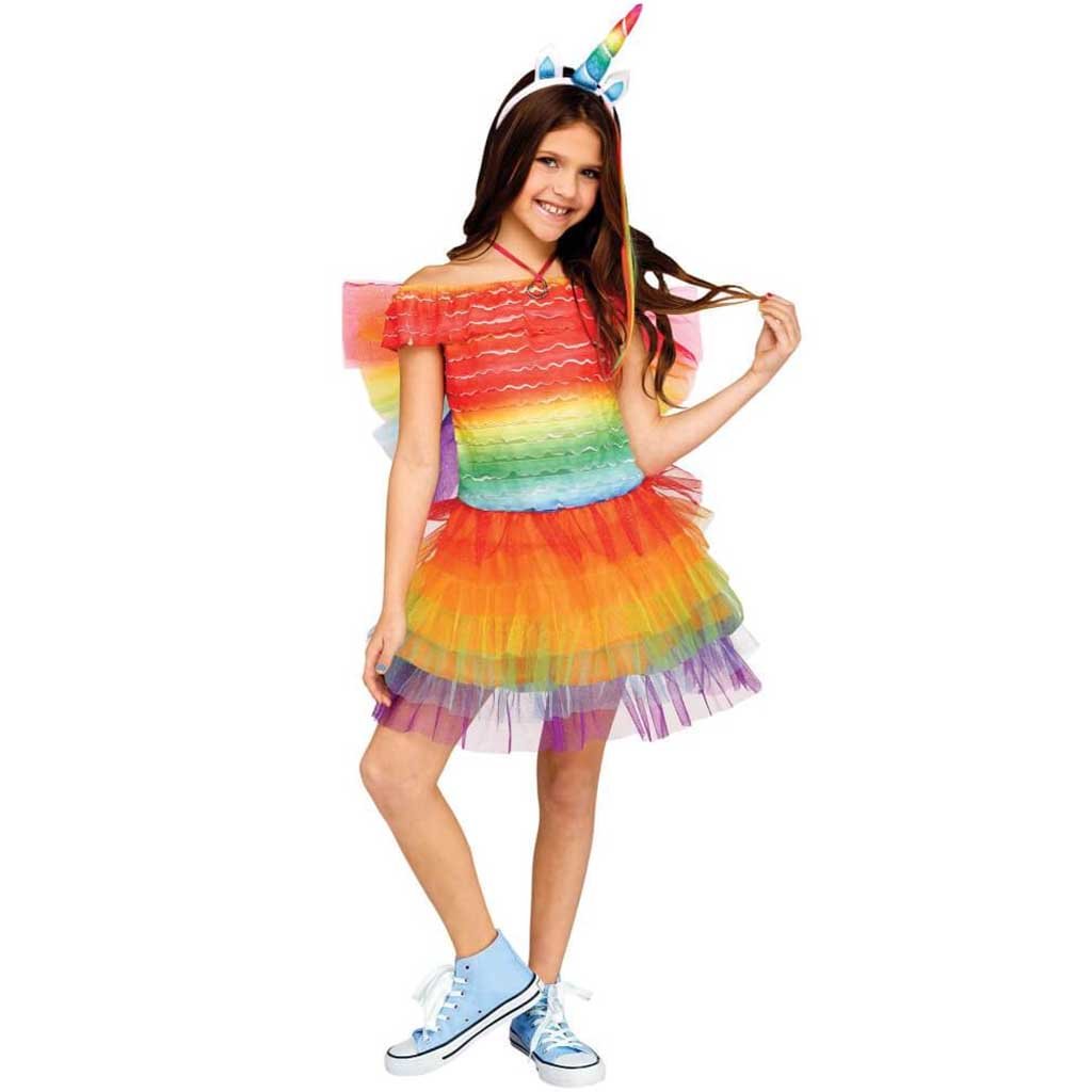 Ruffle Rainbow Unicorn Costume