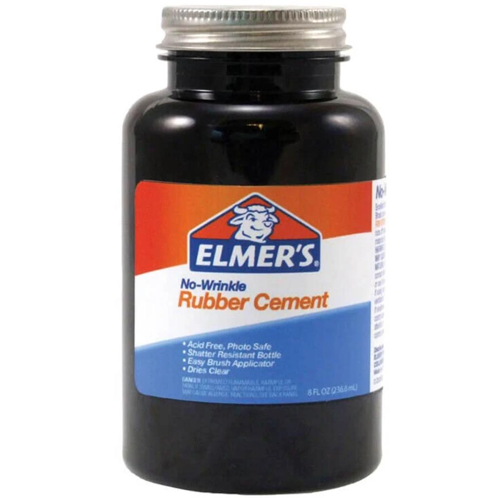 RUBBER CEMENT NO WRINKLE WITH BRUSH 8OZ