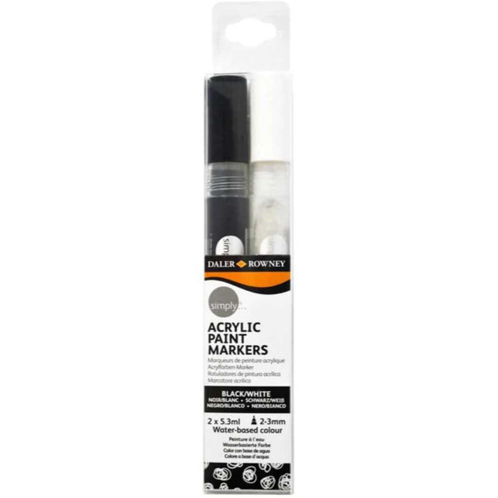 Acrylic Markers Simply Black & White 