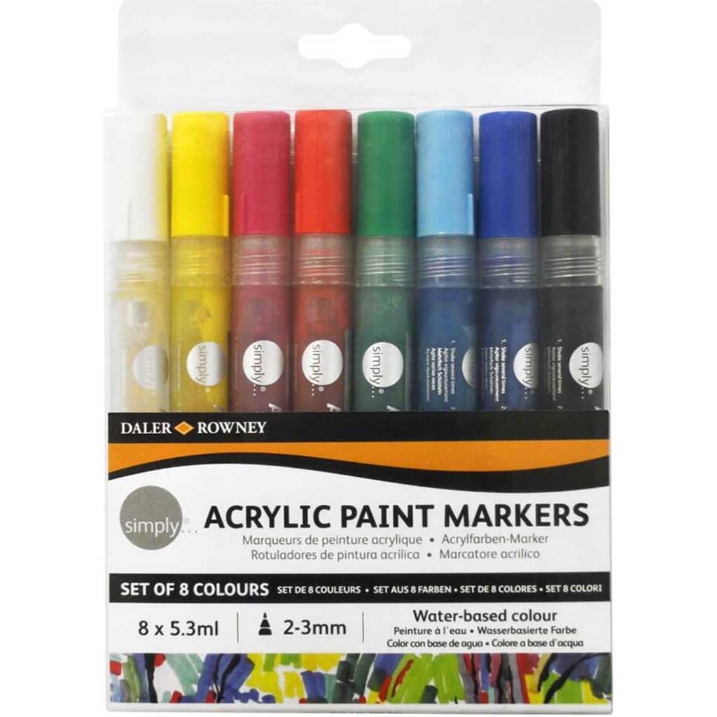 Acrylic Markers Simply Set of 8 