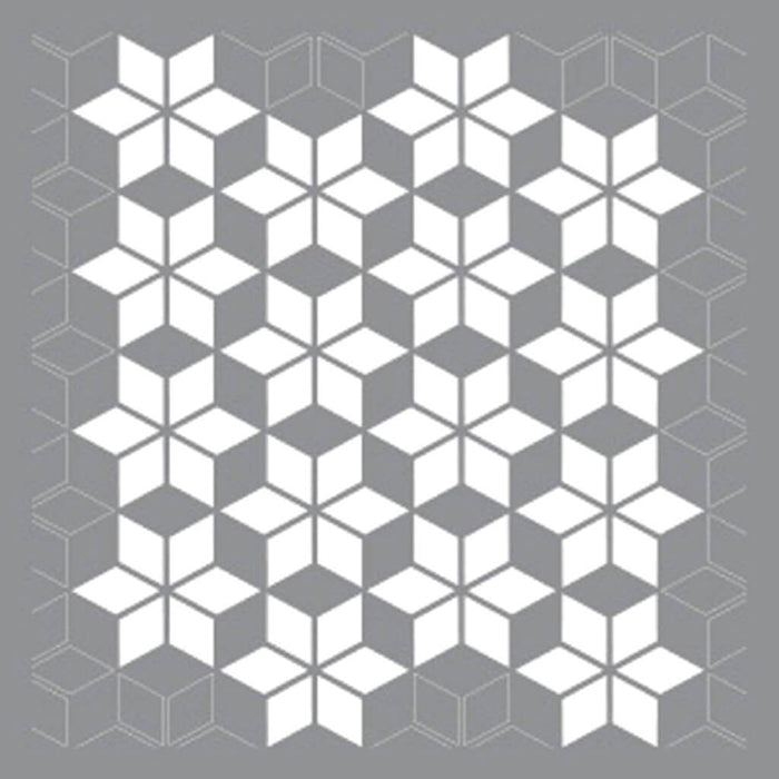 AMERICANA DECOR STENCIL QUILT STAR 8IN X 8IN