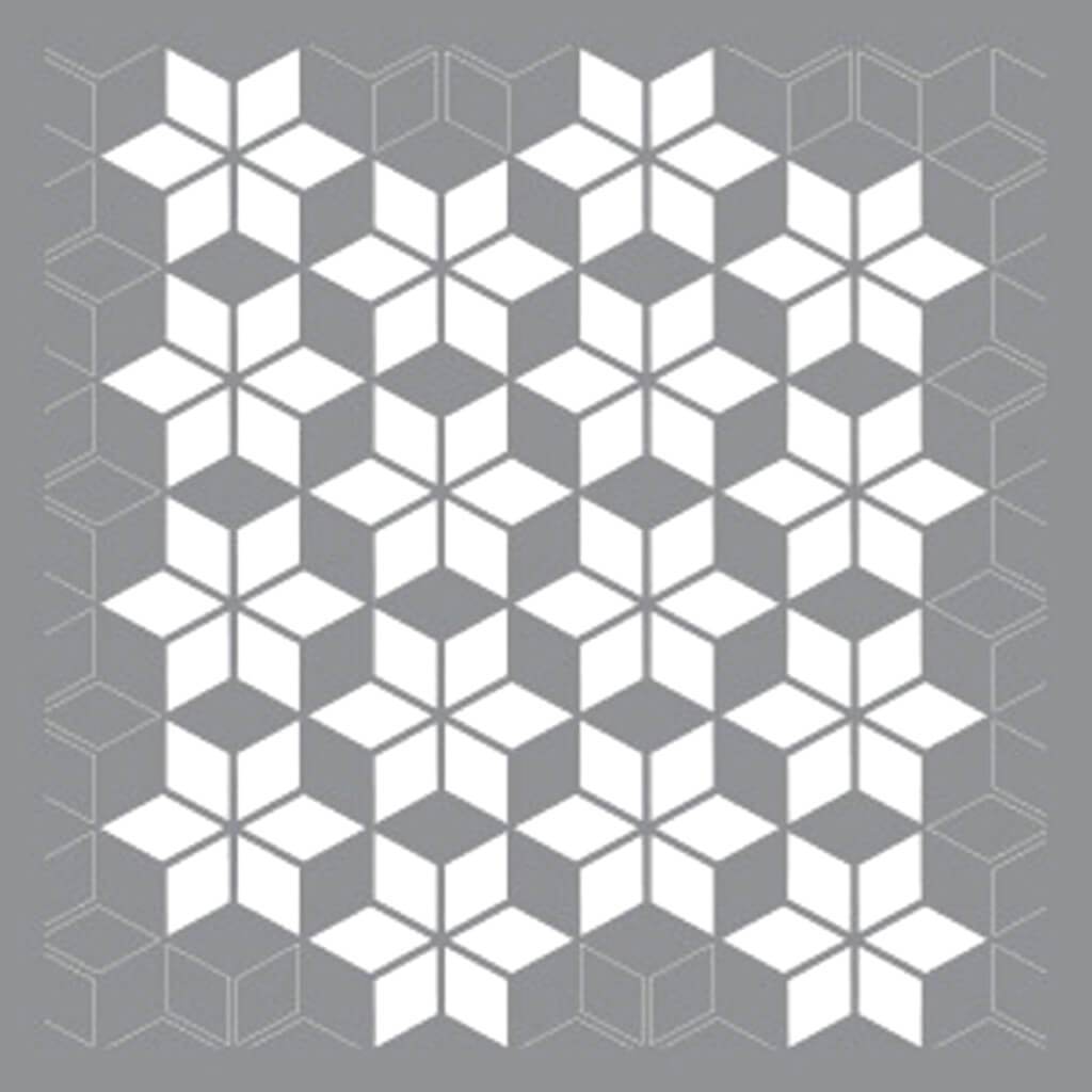 AMERICANA DECOR STENCIL QUILT STAR 8IN X 8IN