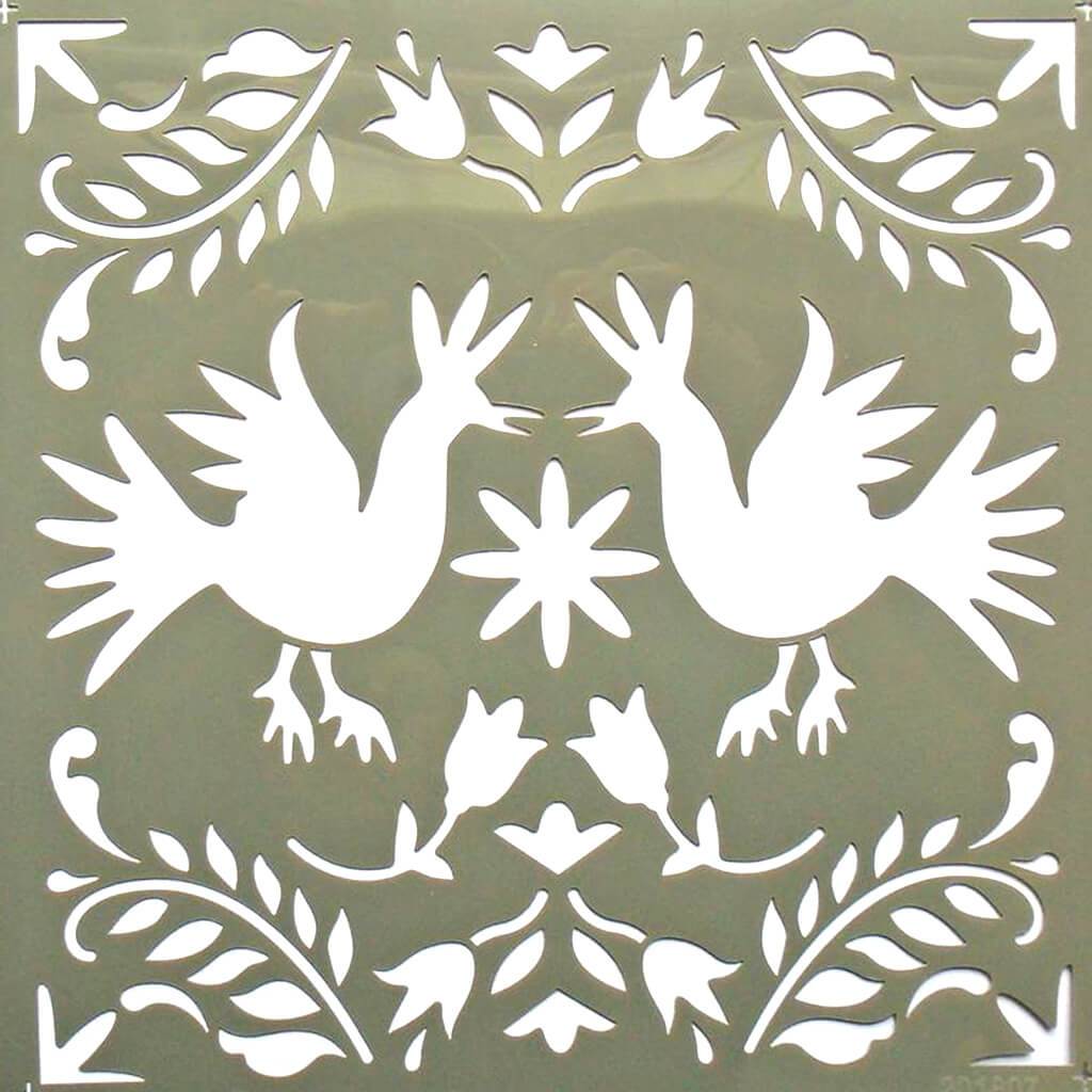 AMERICANA DECOR STENCIL OTOMI PATTERN 8IN X 8IN
