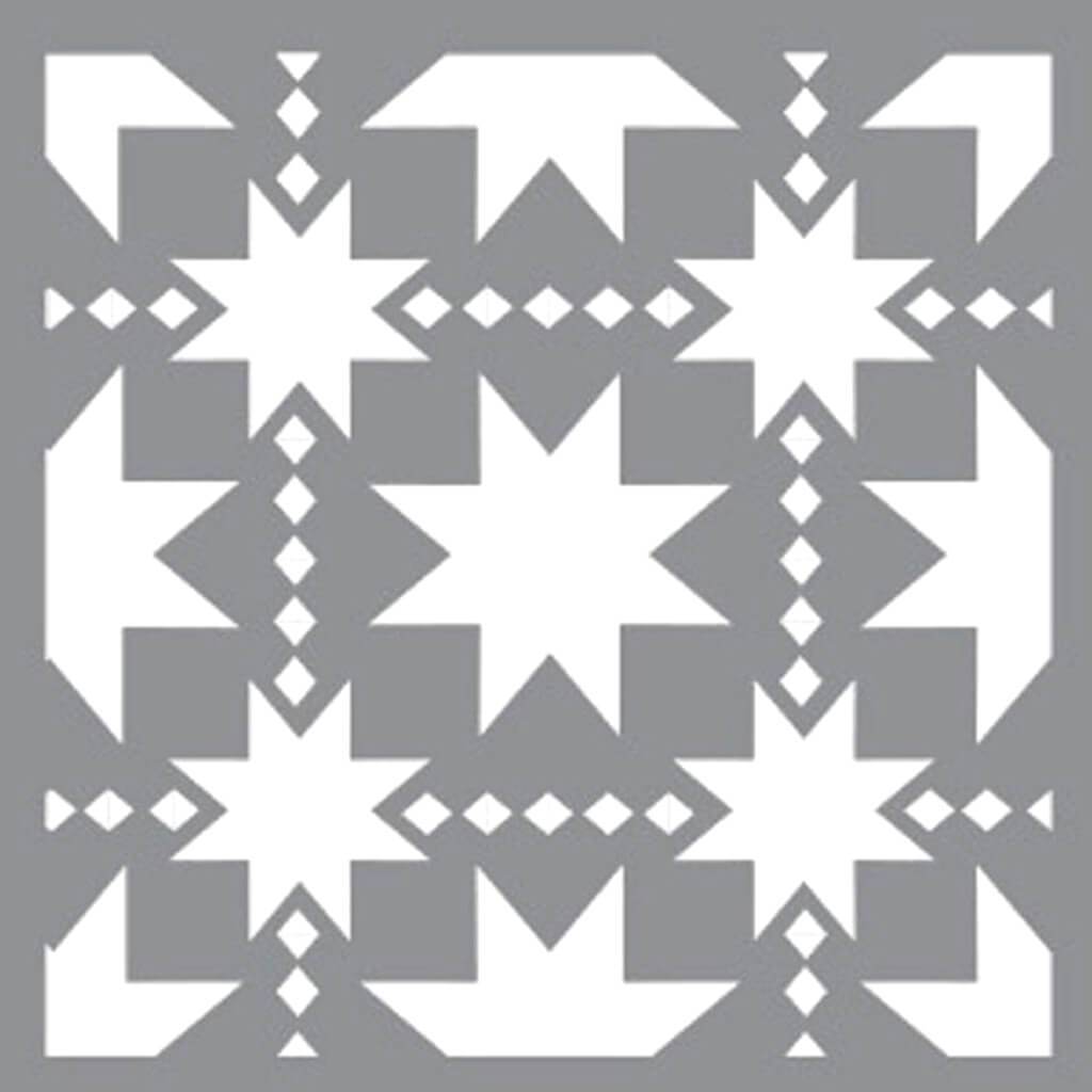 AMERICANA DECOR STENCIL PATCHWORK 8IN X 8IN
