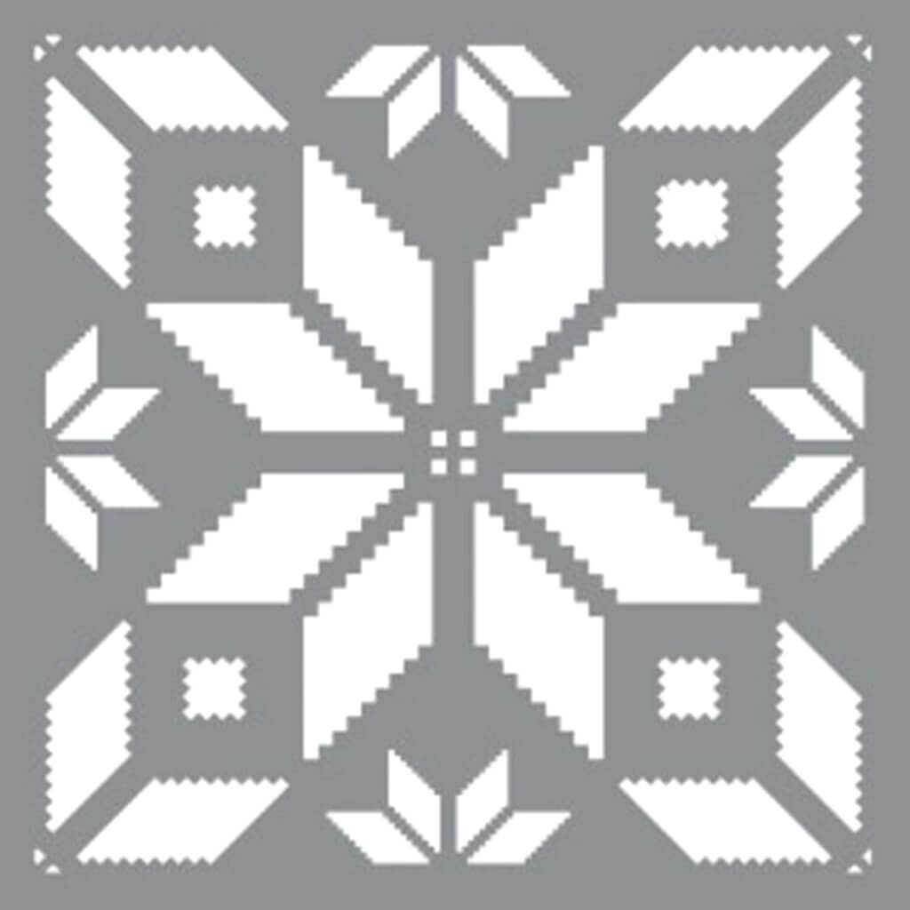 AMERICANA DECOR STENCIL SCAND STITCH 8IN X 8IN