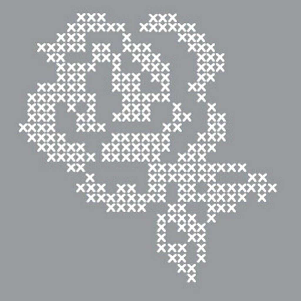 AMERICANA DECOR STENCIL CROSS STITCH ROSE 8IN X 8IN