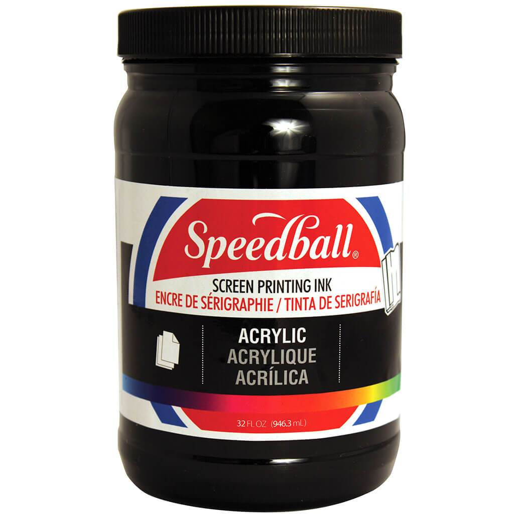 Permanent Acrylic Screen Printing Ink 32oz Black