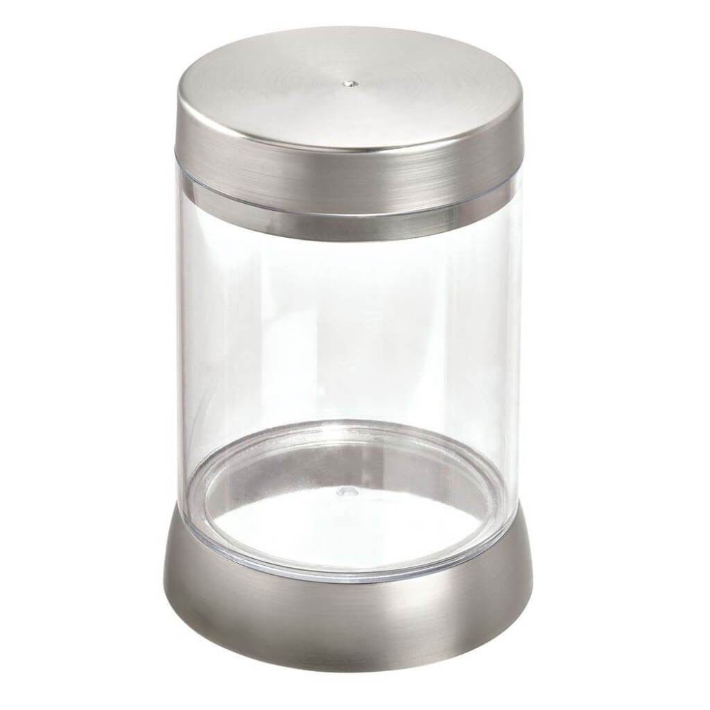 HALEY CANISTER CLEAR/BRUSHED 