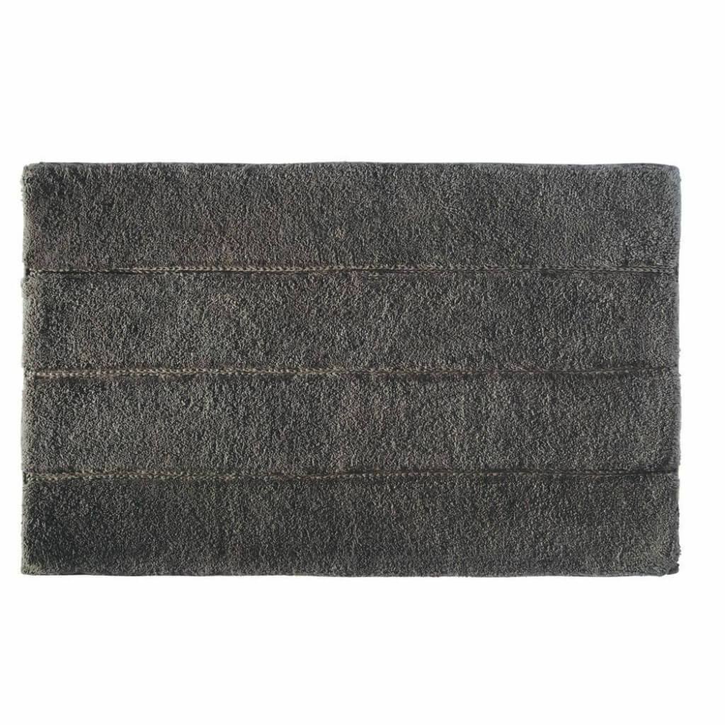 STRIPE PLUSH RUG CHARCOAL 