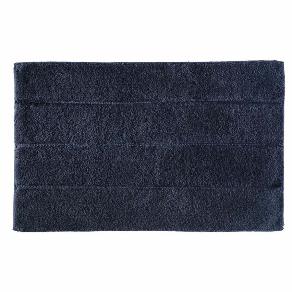 STRIPE PLUSH RUG NAVY 