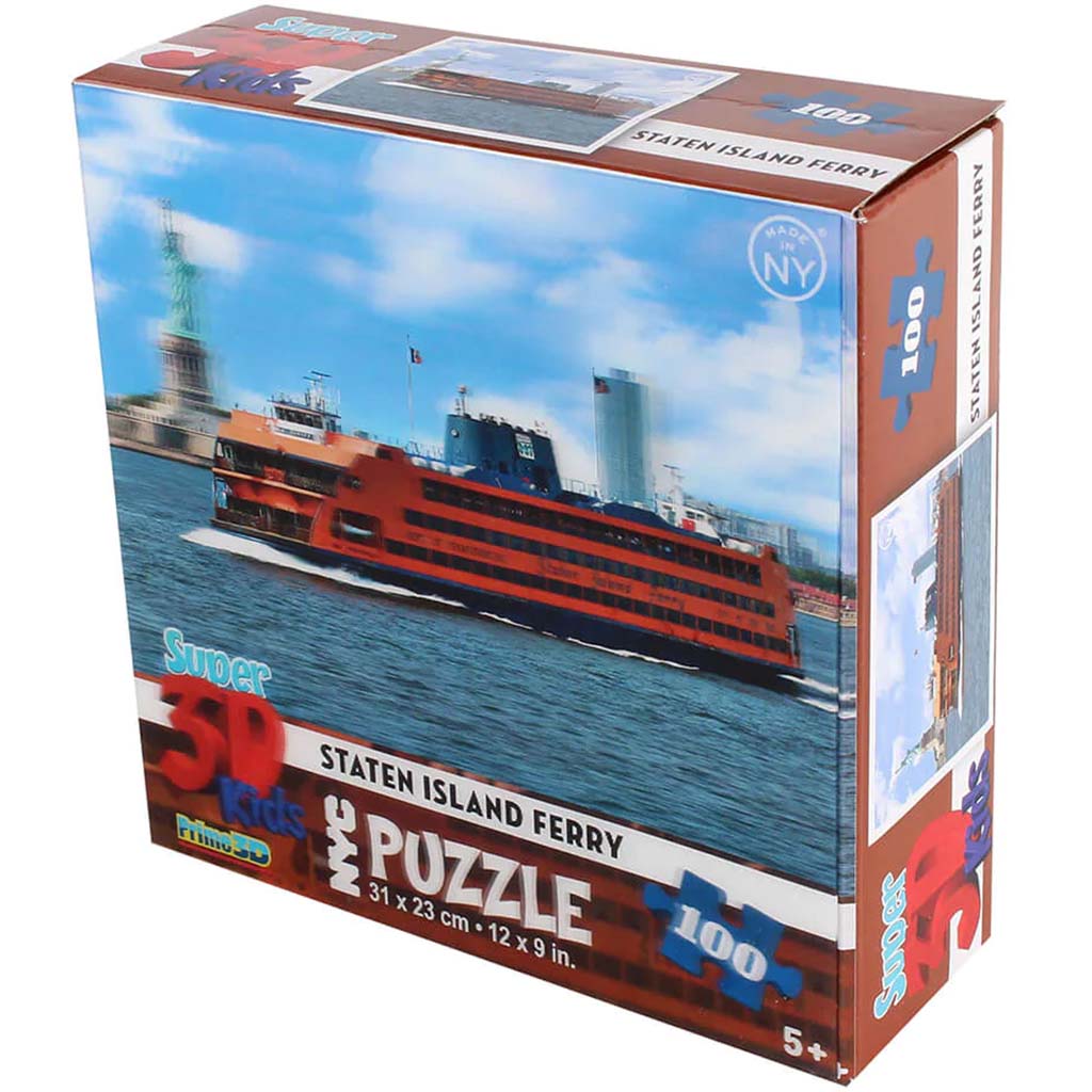 New York City Staten Island Ferry with Statue 3D Puzzle 100pcs