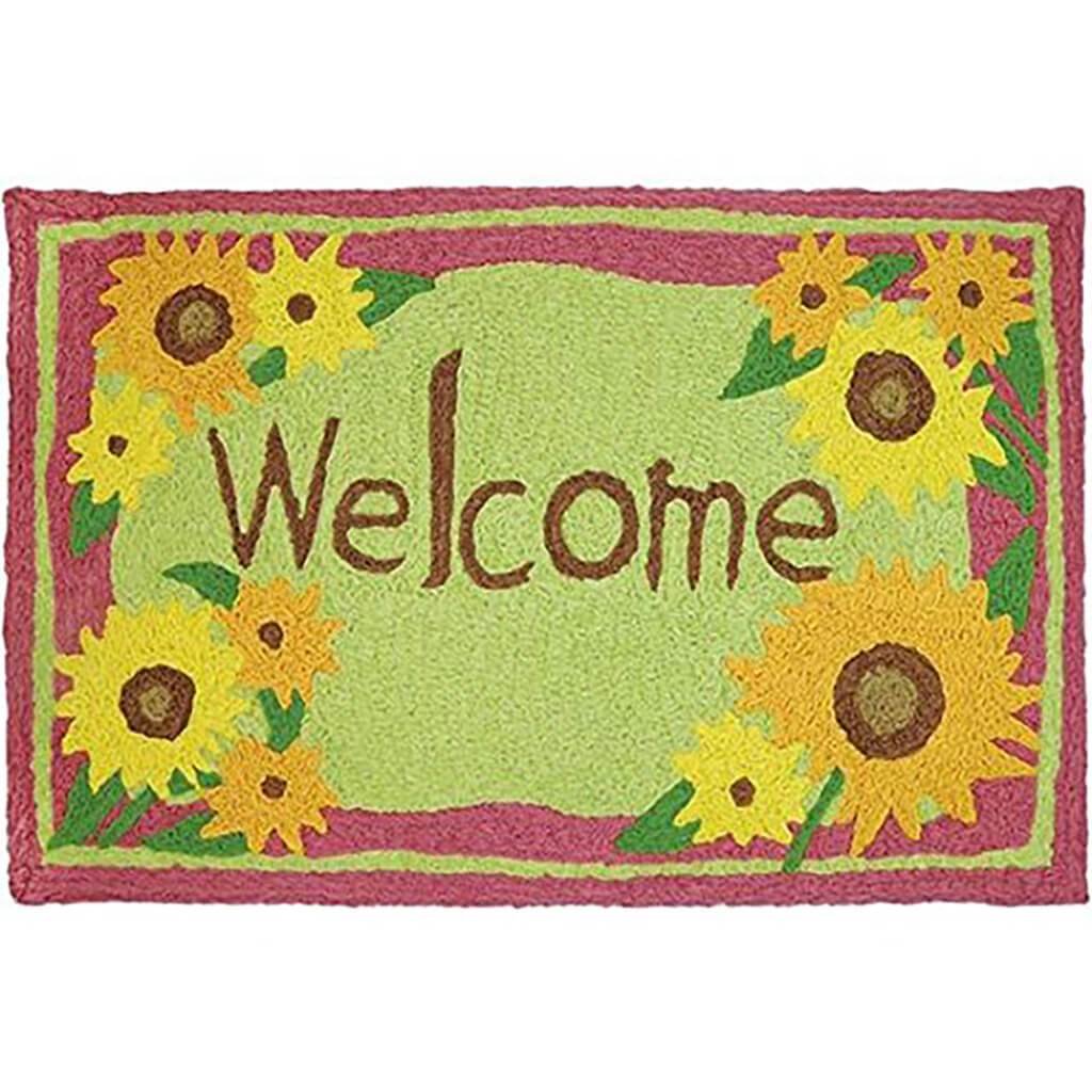 Jellybean Rug Welcome Sunflowers