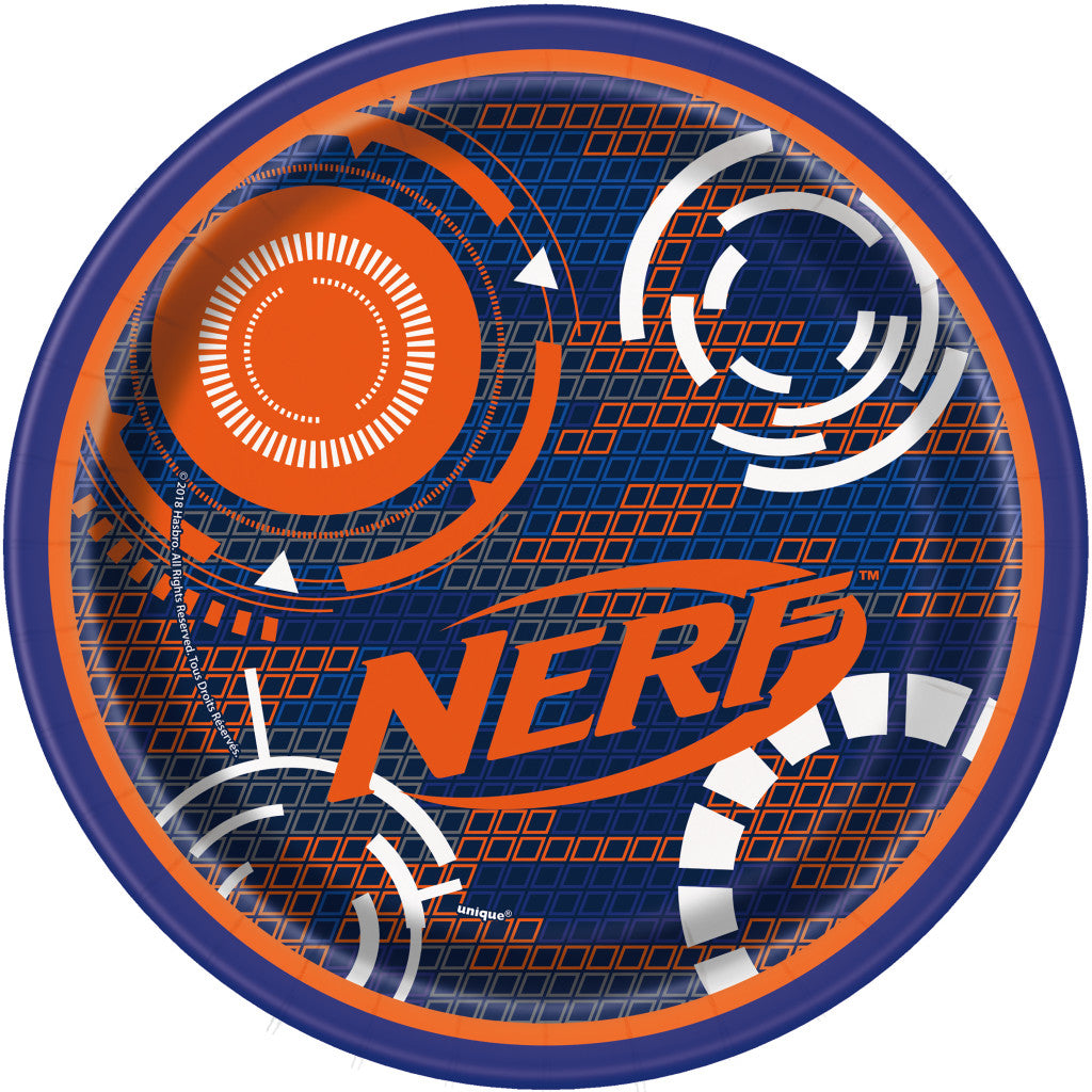 Nerf Round 7in Plates, 8ct 