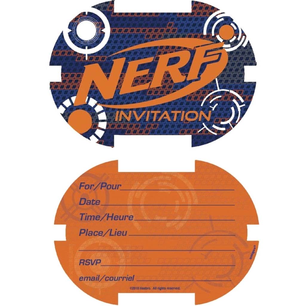 Nerf Invitations, 8ct 