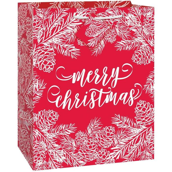 Red & White Merry Christmas Large Gift Bag 