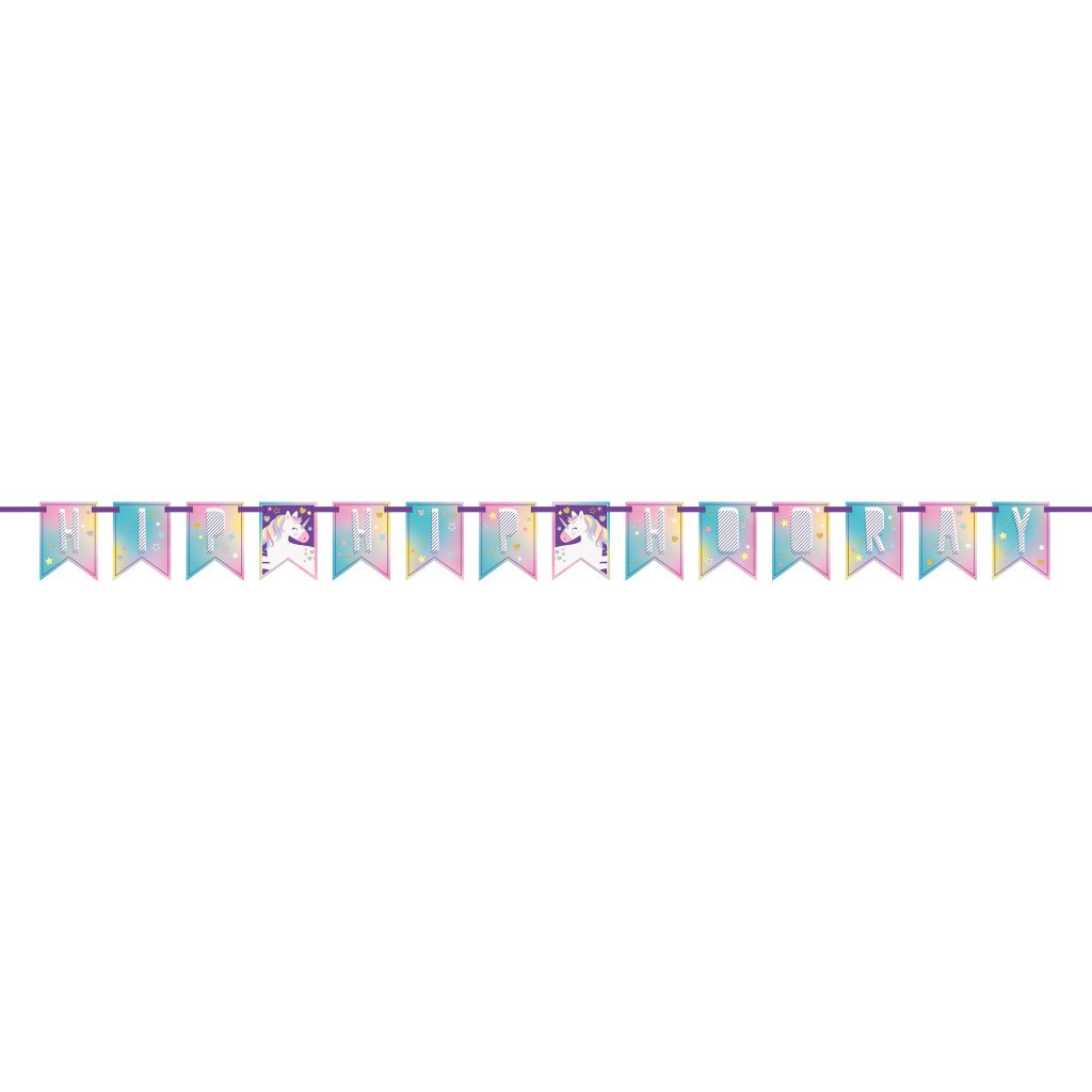 Pennant Banner Unicorn Party 