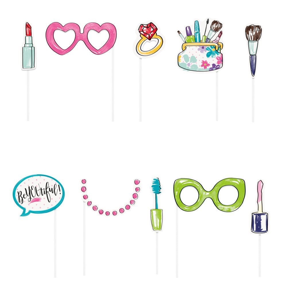 Photo Booth Props 10ct, Spa Party 