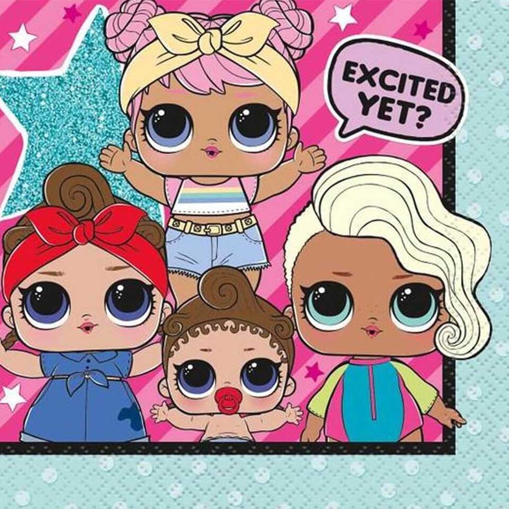 Lol Surprise Beverage Napkins, 16ct 