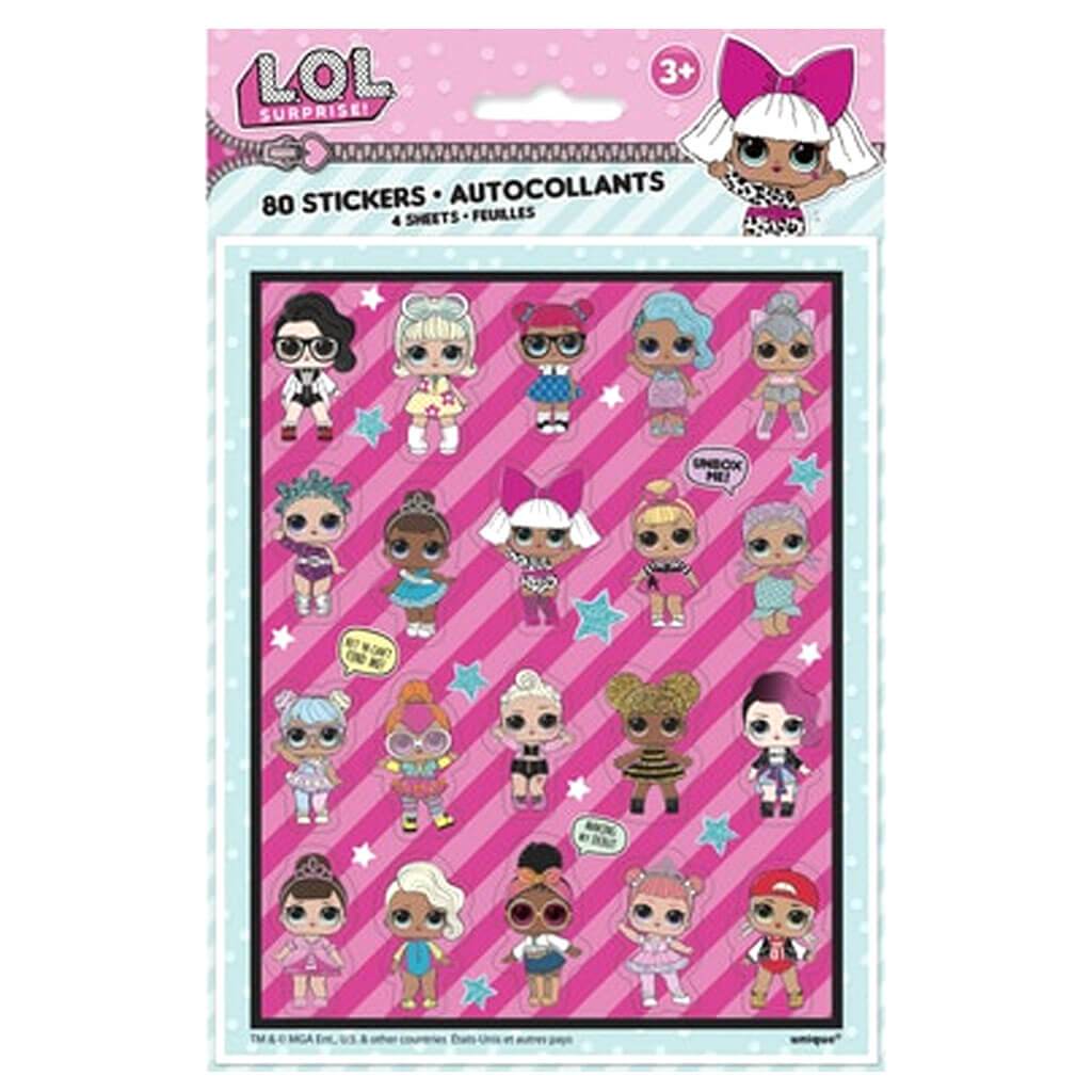 Lol Surprise Sticker Sheets 4ct