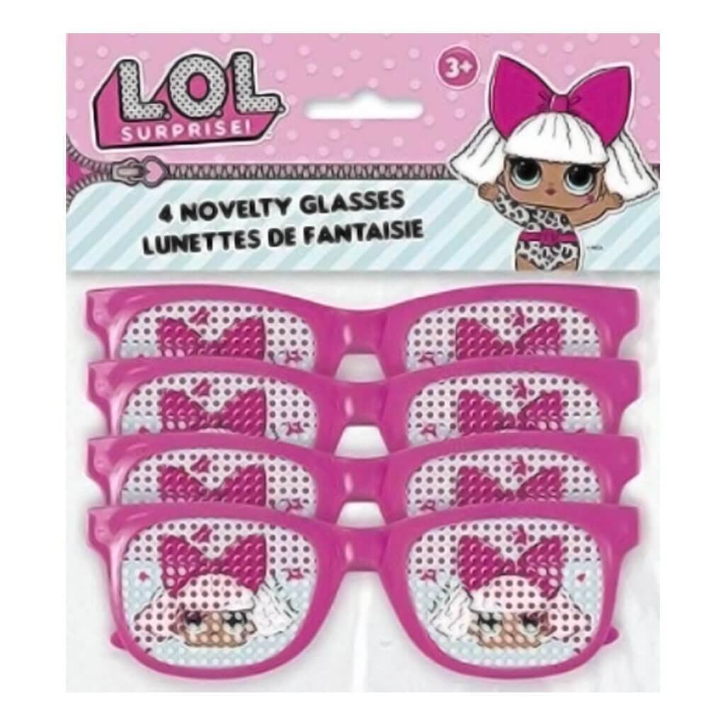 Novelty Glasses Pinhole 4ct, Lol Surprise 