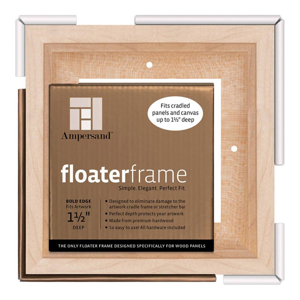Floaterframes Bold Edge (3/8" Face) 1-7/8" Frame Profile for 1-1/2" Deep Artwork