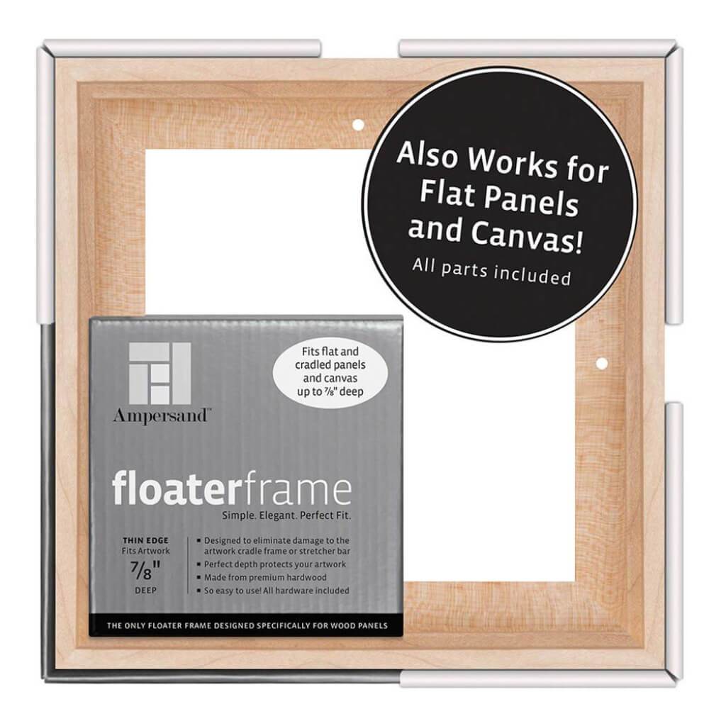 Floater Frames Thin Edge (1/4" Face) 1-1/4" Frame Profile for 7/8" Deep Artwork