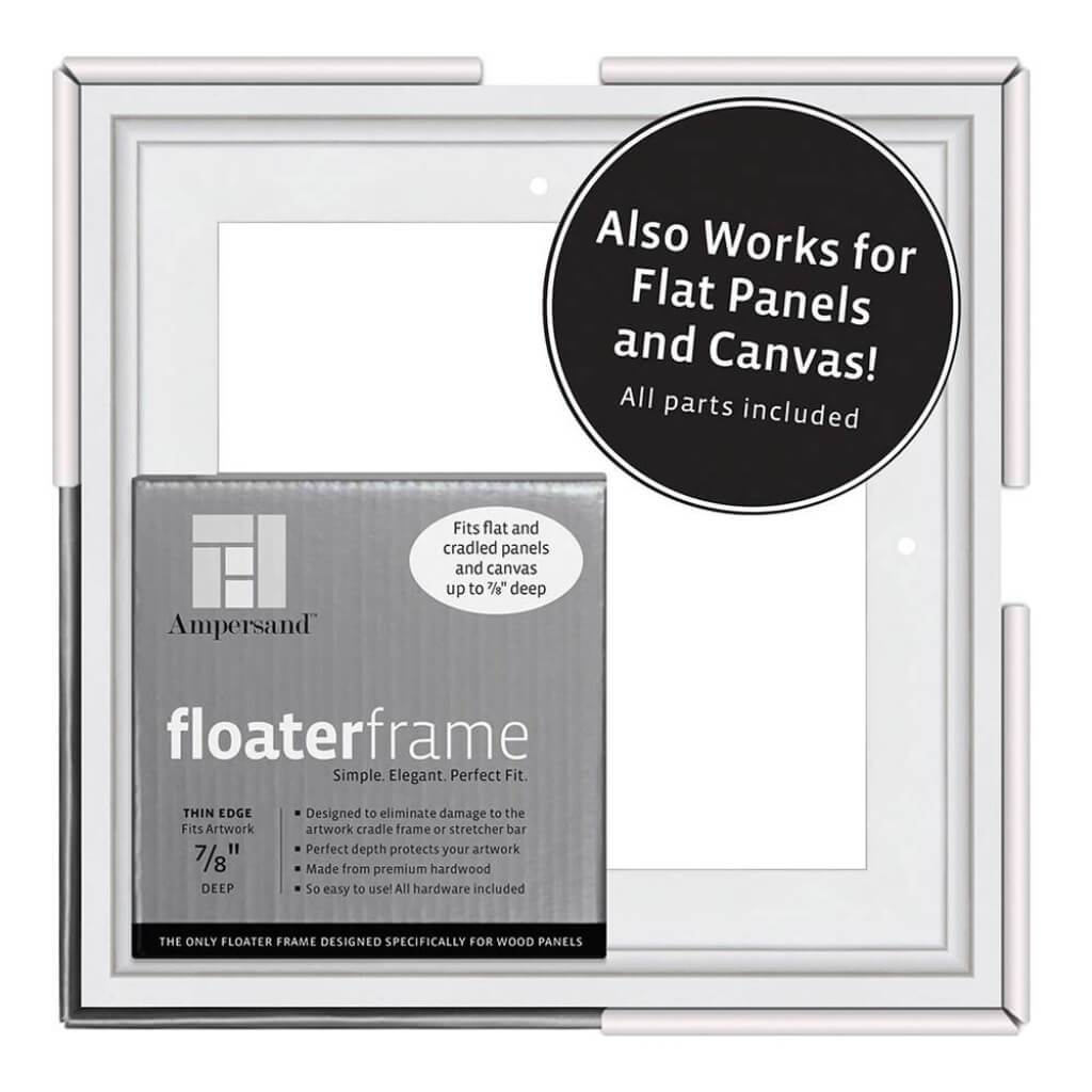 Floater Frames Thin Edge (1/4" Face) 1-1/4" Frame Profile for 7/8" Deep Artwork