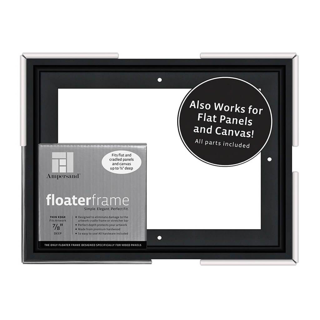 Floater Frames Thin Edge (1/4" Face) 1-1/4" Frame Profile for 7/8" Deep Artwork
