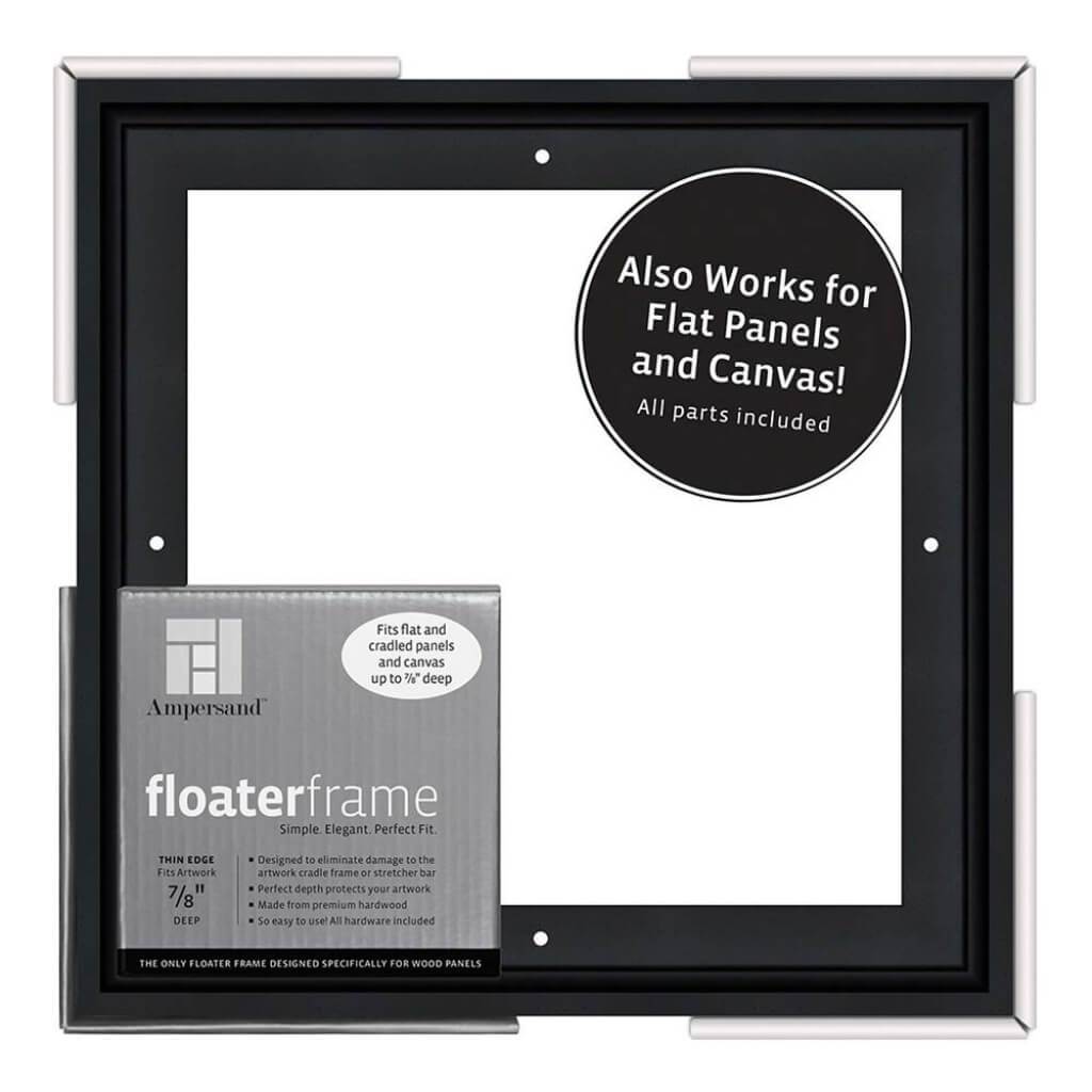 Floater Frames Thin Edge (1/4" Face) 1-1/4" Frame Profile for 7/8" Deep Artwork