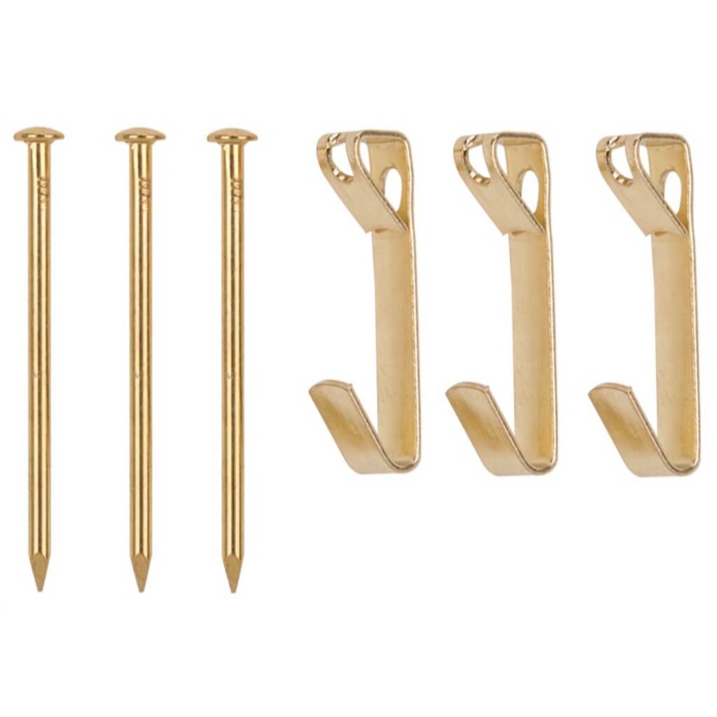 PICTURE HANGER 50LB POL BRASS 