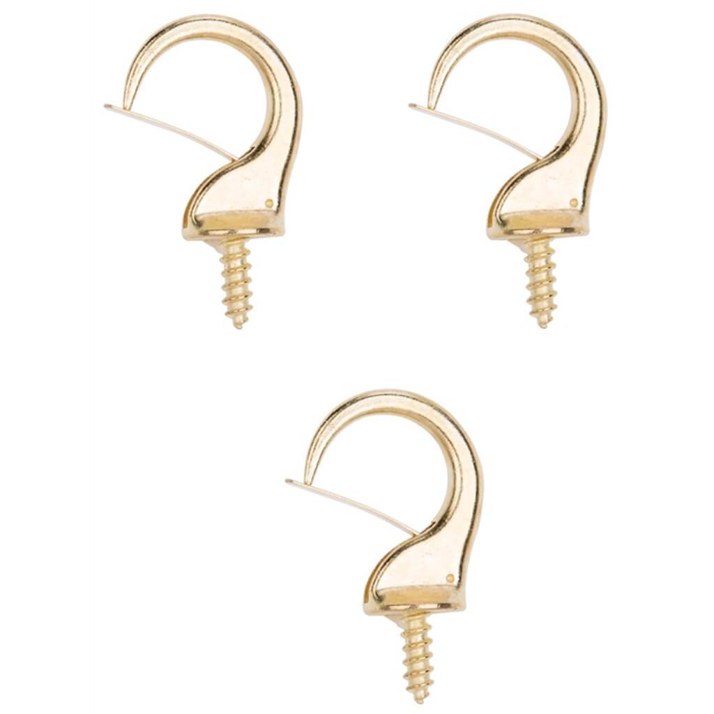 SAFETY HOOKS POL BRASS I-1/4IN 