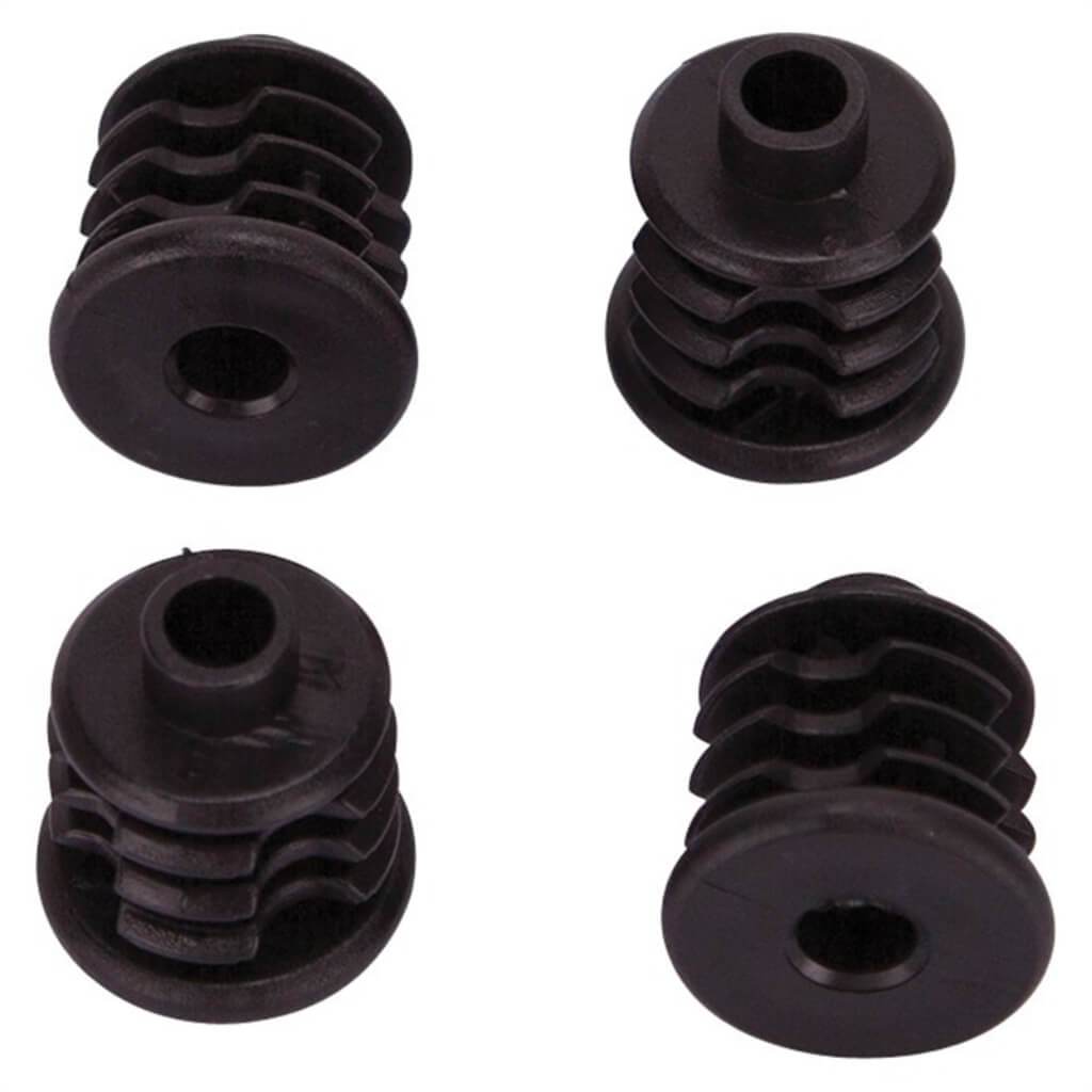 SOCKET PLASTIC 1IN BLACK 4PC 